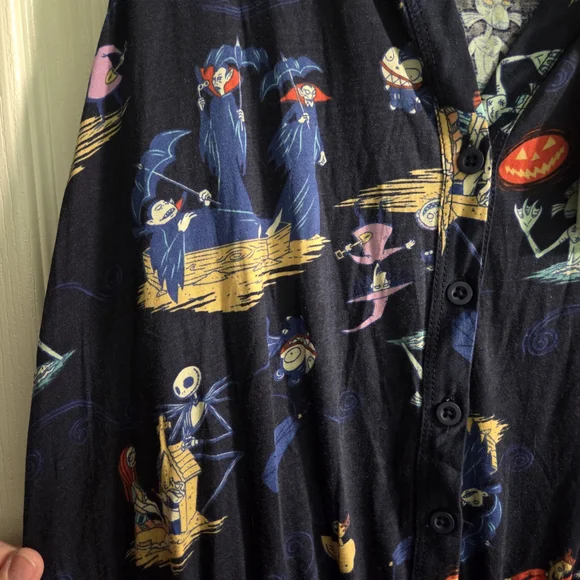 NWT Torrid Nightmare Before Christmas Button Front Sleeveless Romper- Size 3x - Picture 9 of 10